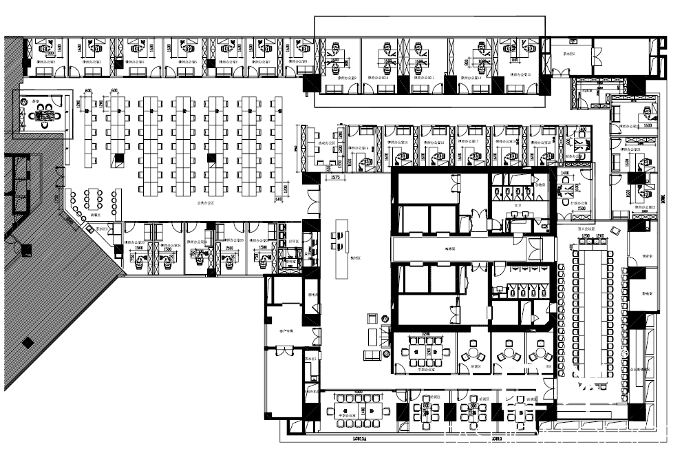 泰和泰办公家具工程案例设计图